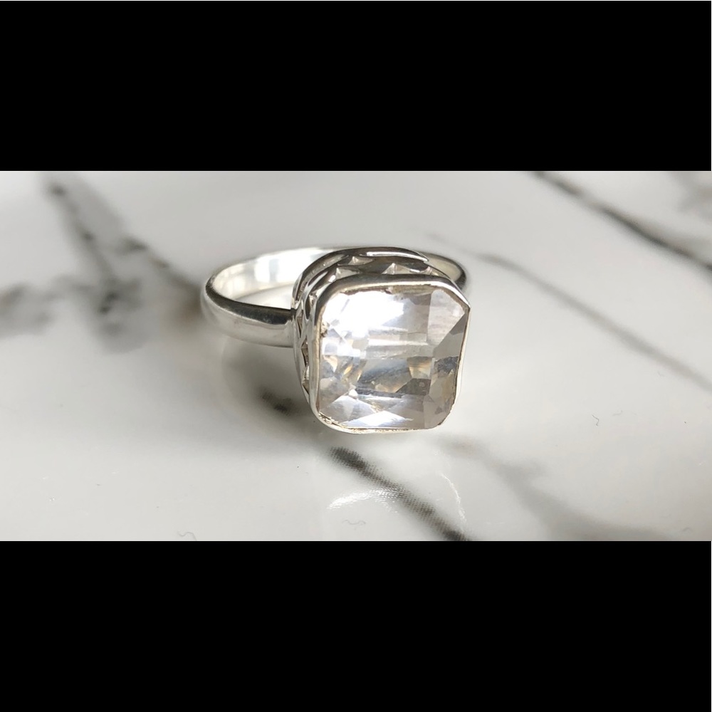 Ring Kunzite & Sterling Silver Ring sz 8.5